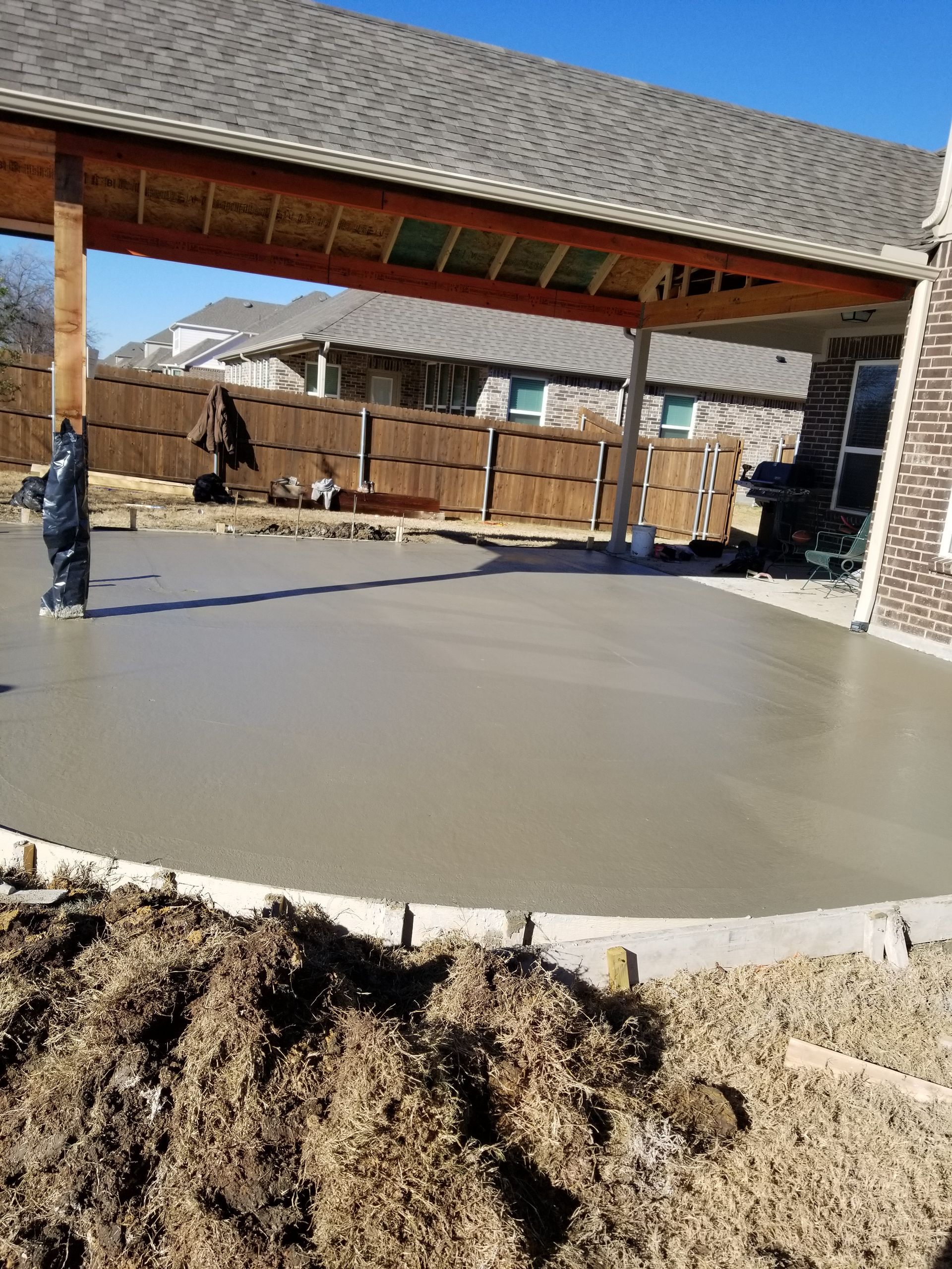 Concrete patio in Bonds Ranch