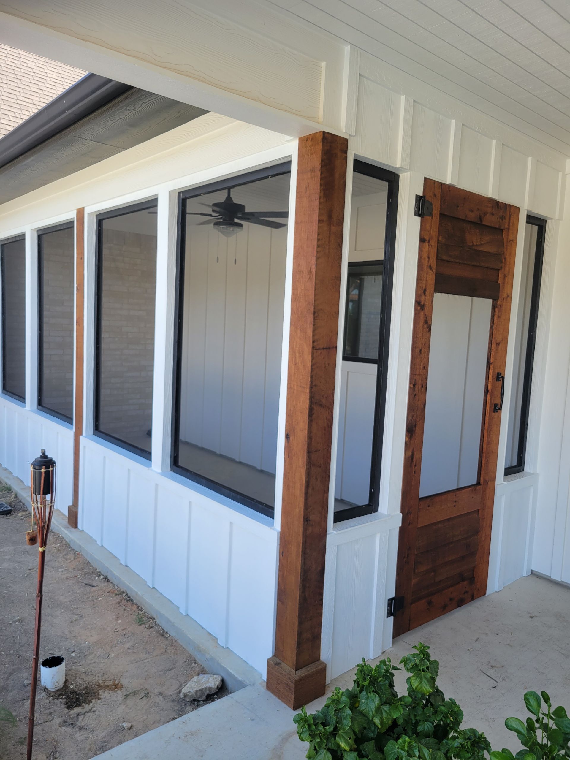 Screened in patio addition