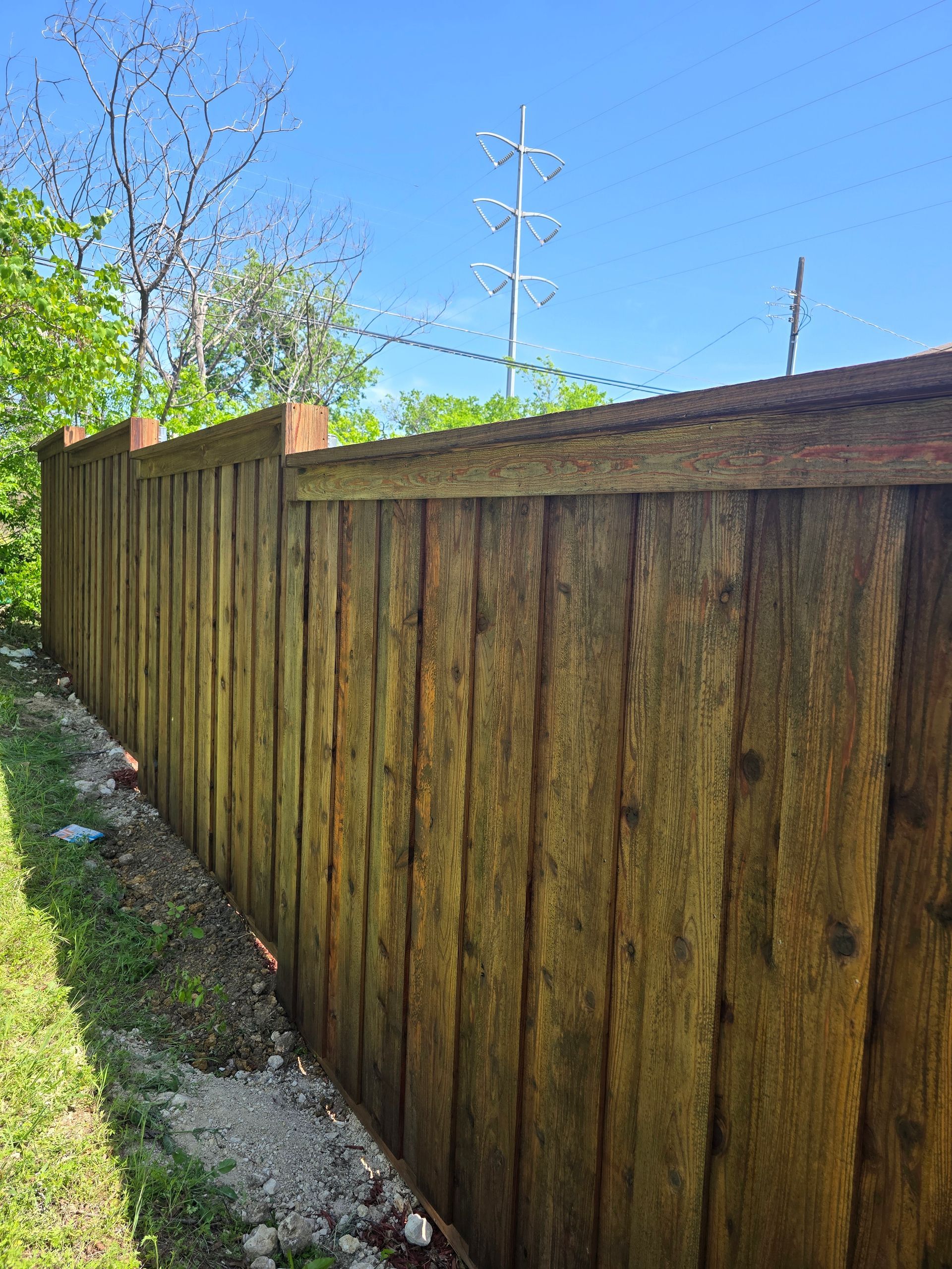 Custom wood fence in Benbrook, Tx