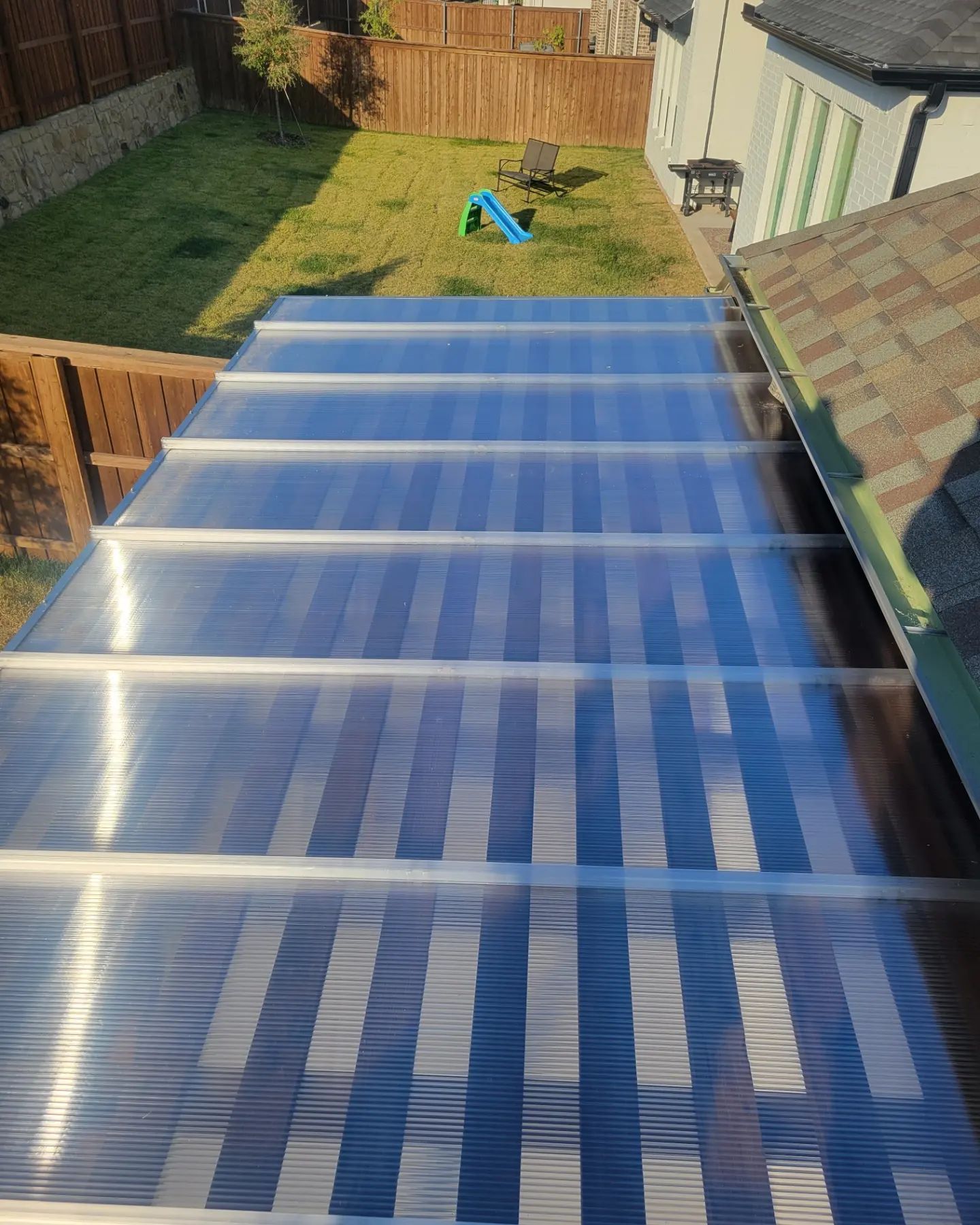 Poly covering for pergola