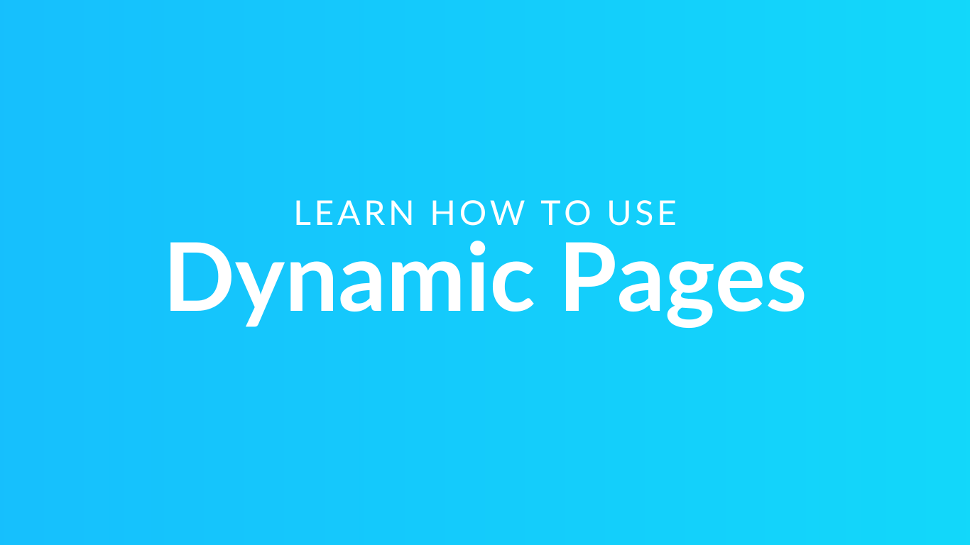 Title text: 'Dynamic Pages' in bold font displayed on a computer screen.