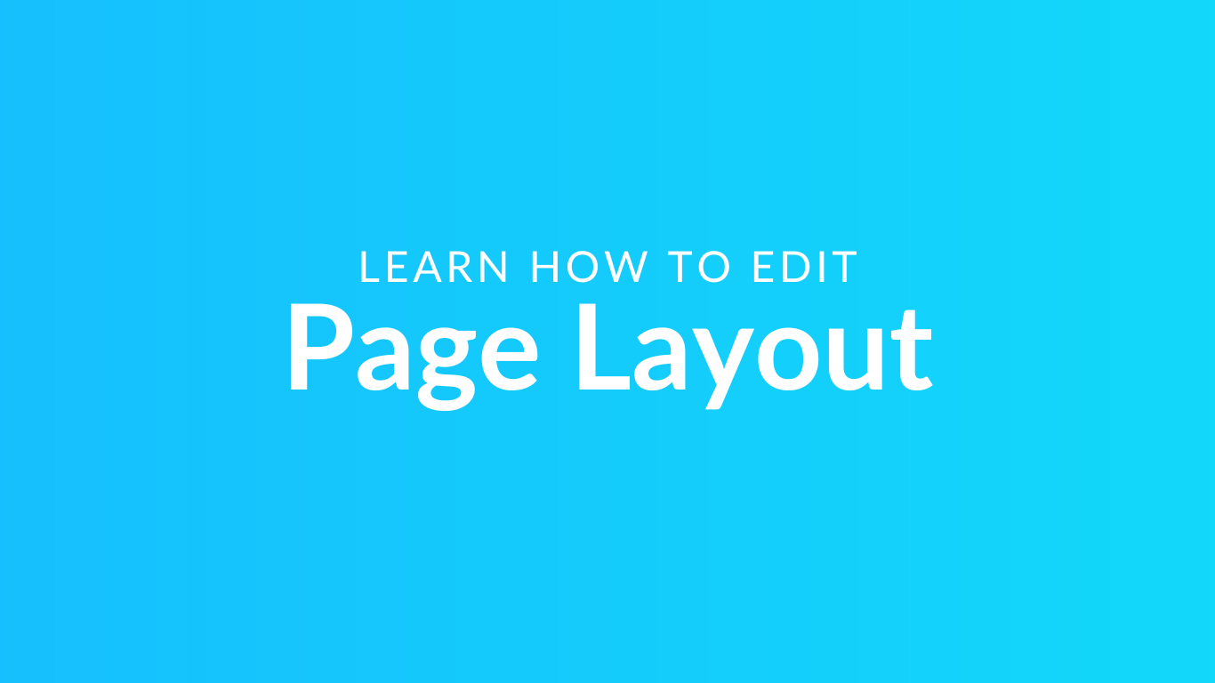 Title text: 'Page Layout ' in bold font against a computer screen backdrop