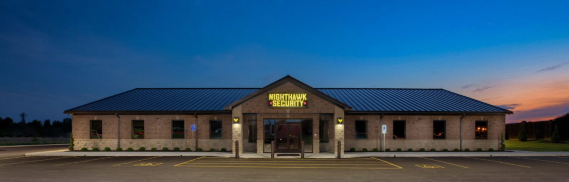 Building with sign 