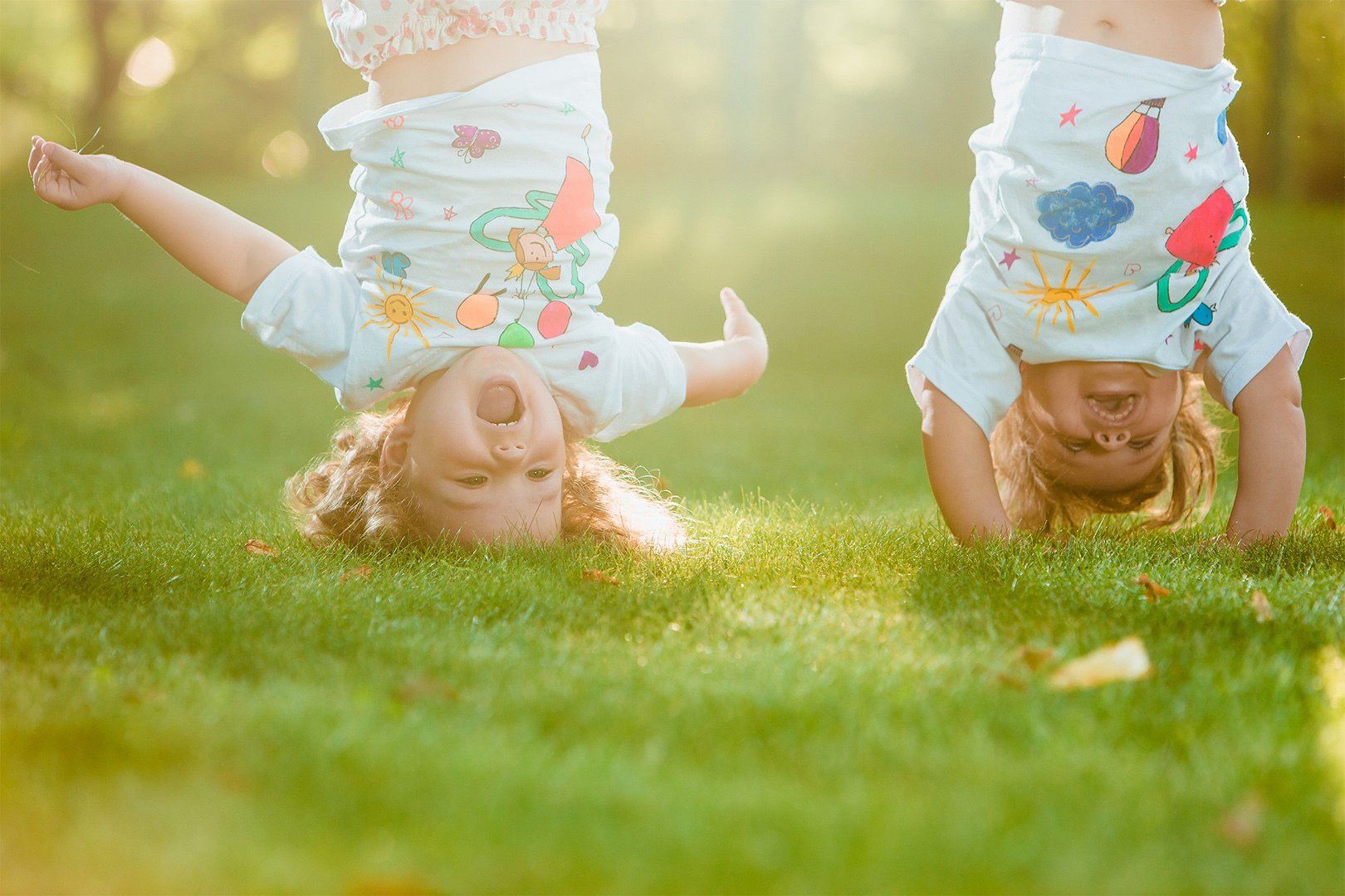 little children laughing
