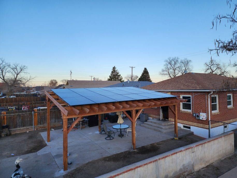 Solar Pergola in Pueblo West, Colorado