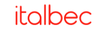 Un logo rouge et blanc pour italbec sur fond blanc