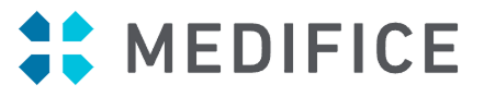 Un logo pour une entreprise appelée medigice avec une croix au milieu.