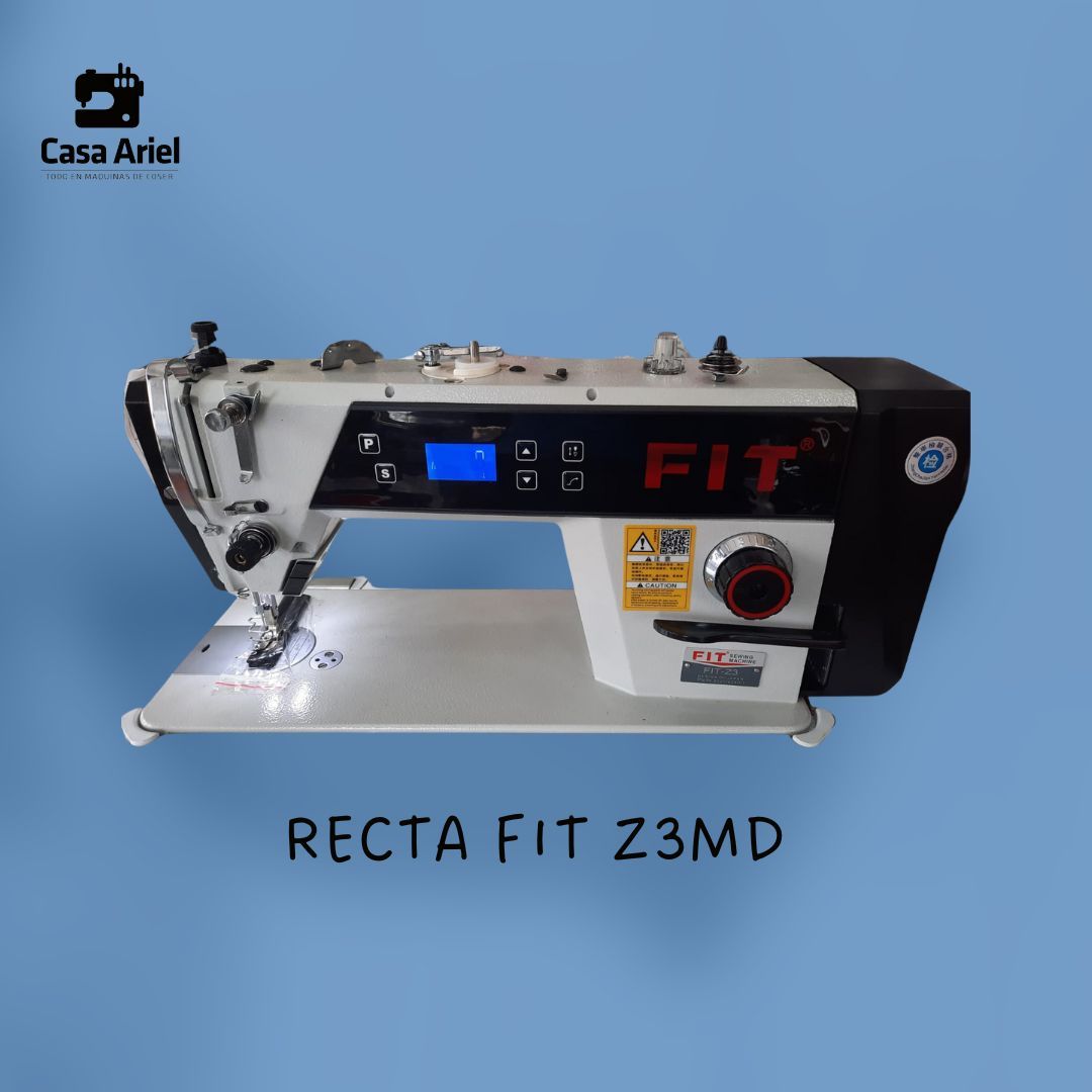 Una máquina de coser con la palabra fit escrita en ella