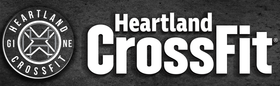 A black and white logo for heartland crossfit