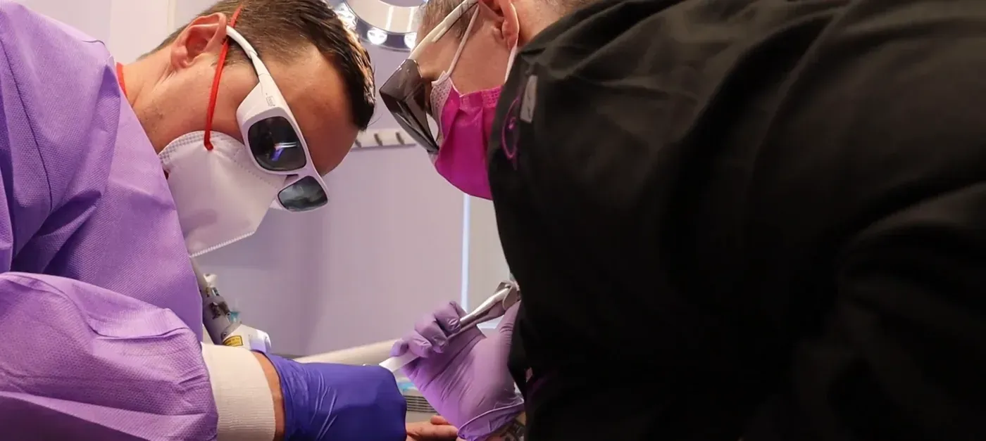 NightLase: a NightLase laser treatment for snoring underway at Deluxe Dentistry & Esthetics