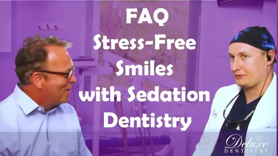 IV sedation compared with oral sedation, options for patients with wisdom tooth pain, in a Deluxe Dentistry & Esthetics video