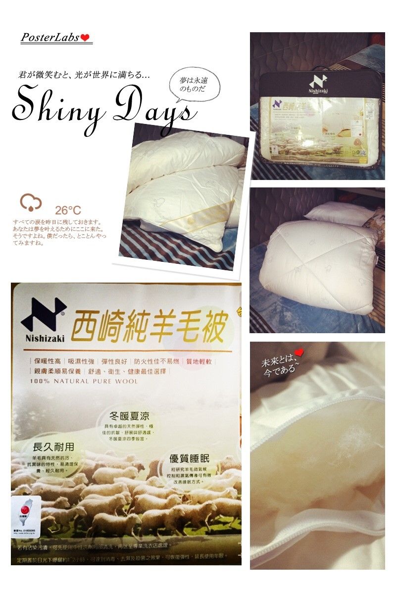 【Nishizaki】100%西崎天然純羊毛被 / 秋冬被胎 /雙人被胎