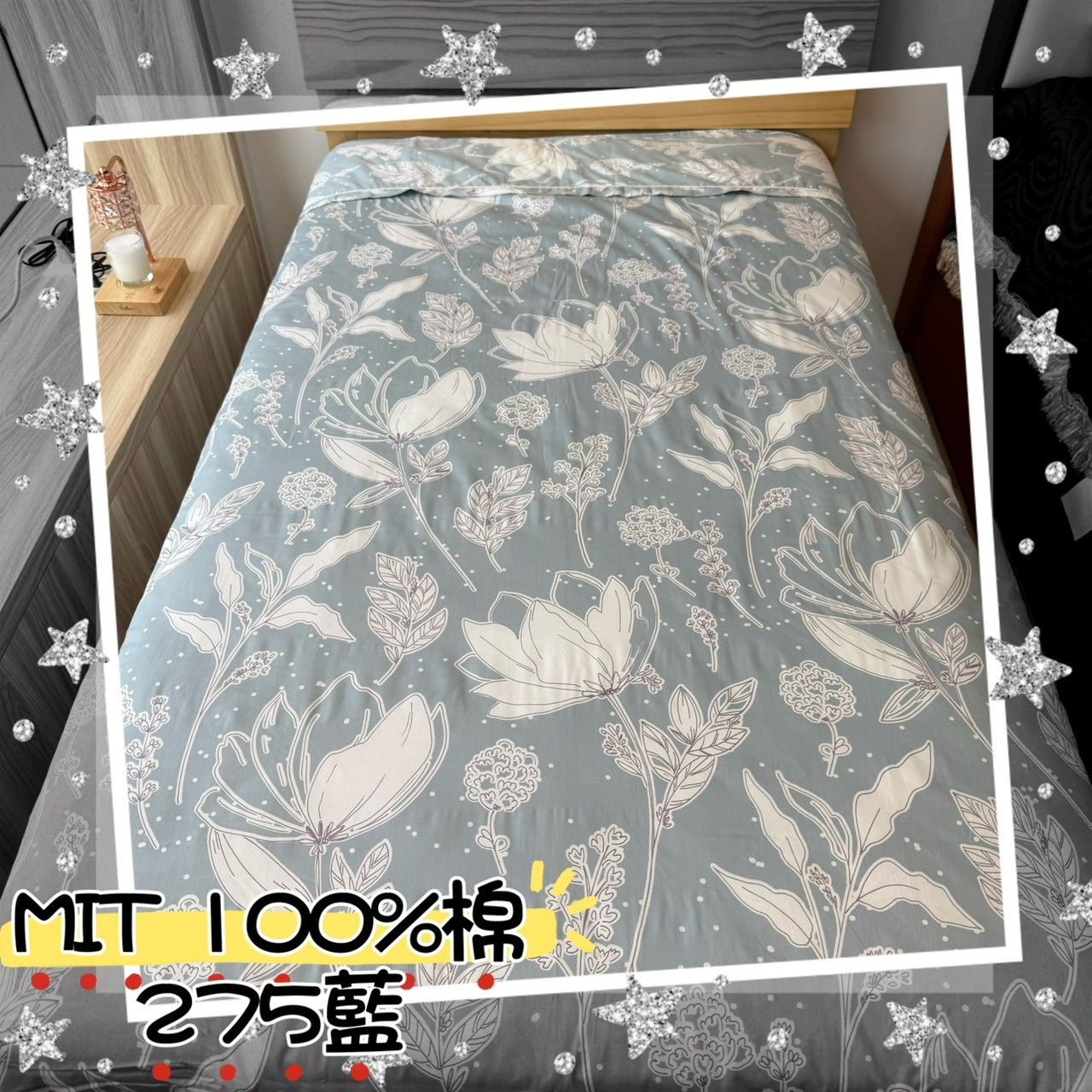 《RoyalWings》台灣製造100%純棉 床罩五件式套組 / 薄床包四件組【275藍】