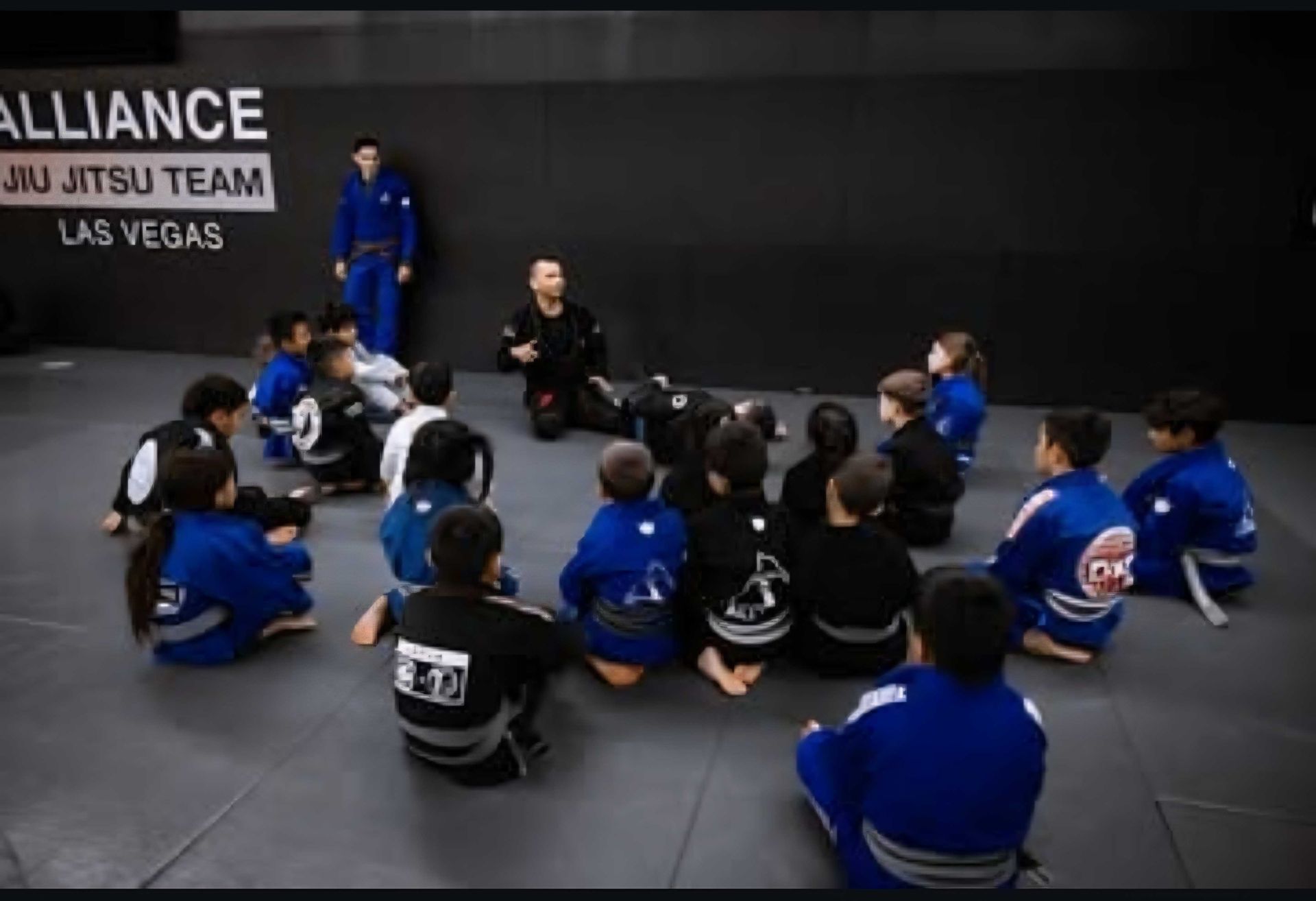 Students practice Brazilian Jiu Jitsu drills at Cobrinha Southwest in Las Vegas, NV to build confidence and strength.