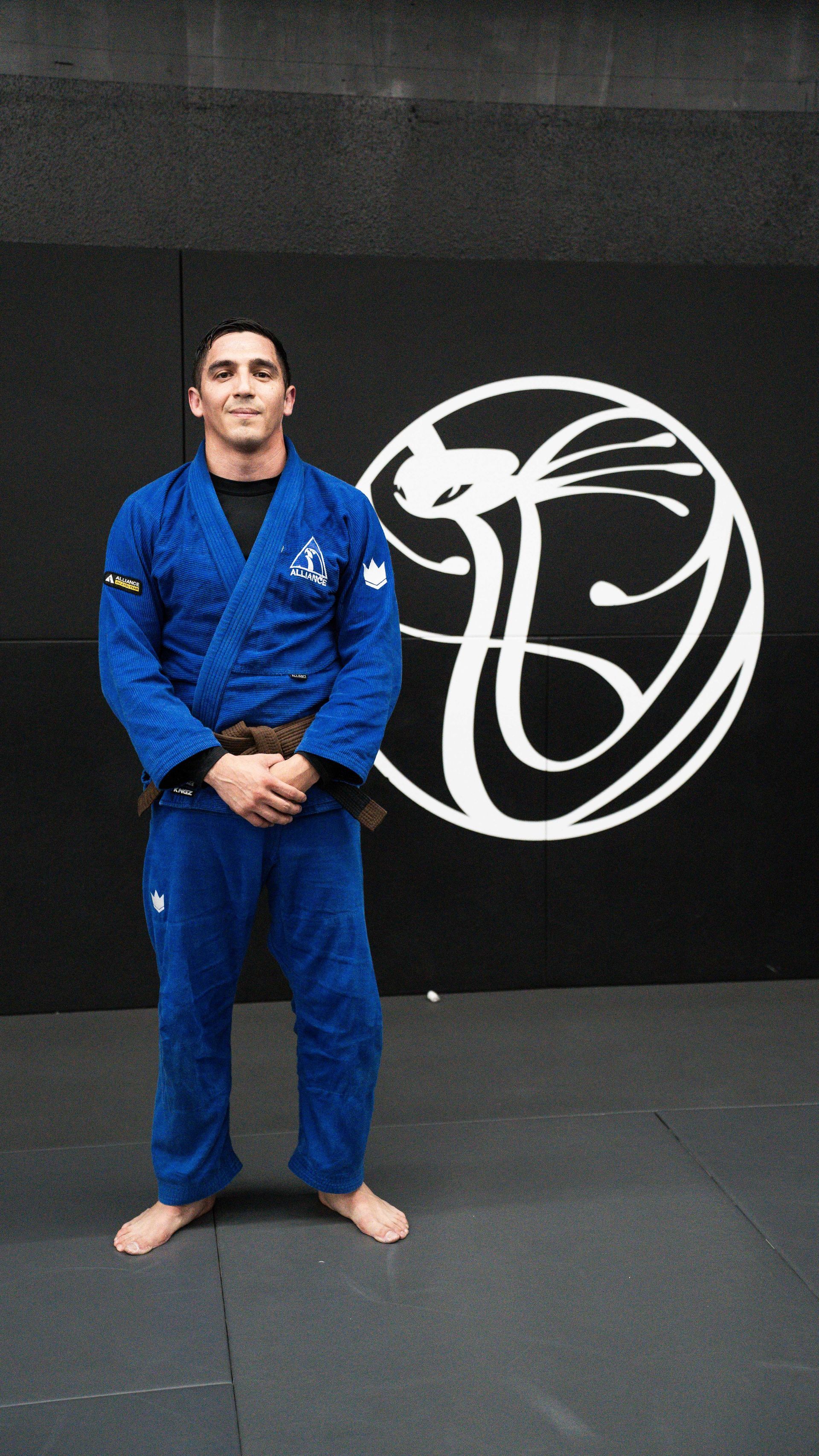 Adults drilling Brazilian Jiu Jitsu at Cobrinha Southwest Las Vegas in Las Vegas, NV.