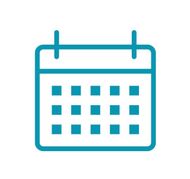 Teal calendar icon.