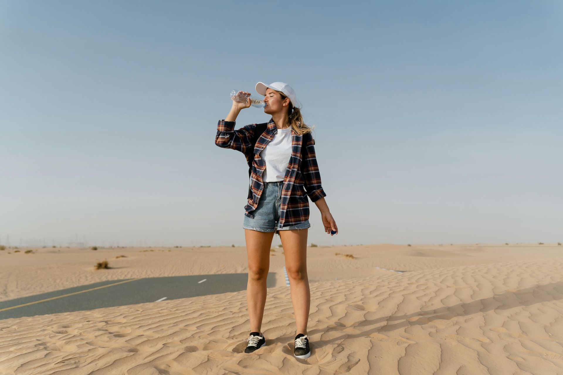 Girl drinking water