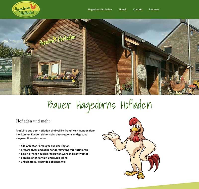 Screenshot der Website von Bauer Hagedorn