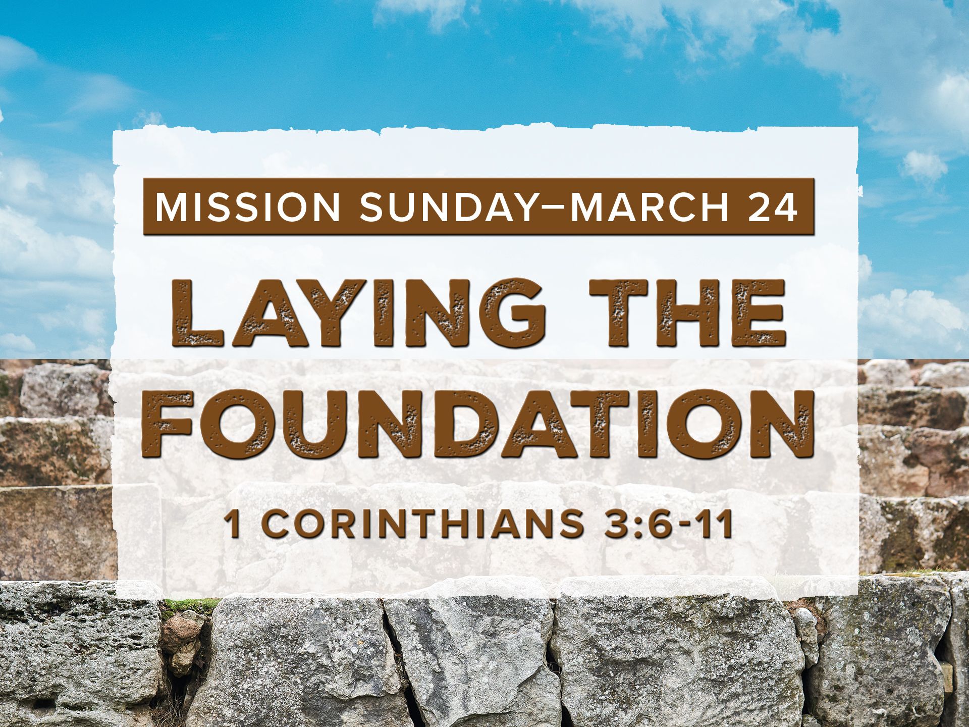 Laying The Foundation