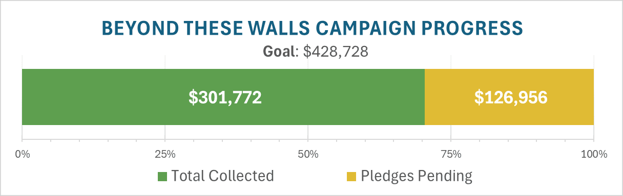 Beyond These Walls Campaign Progress graphic

