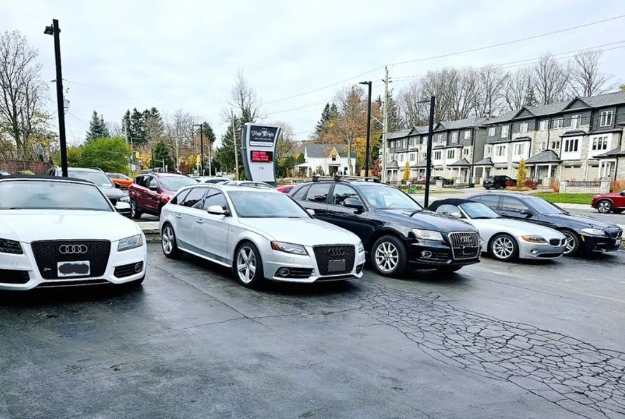 Audis parked at Village Auto Service