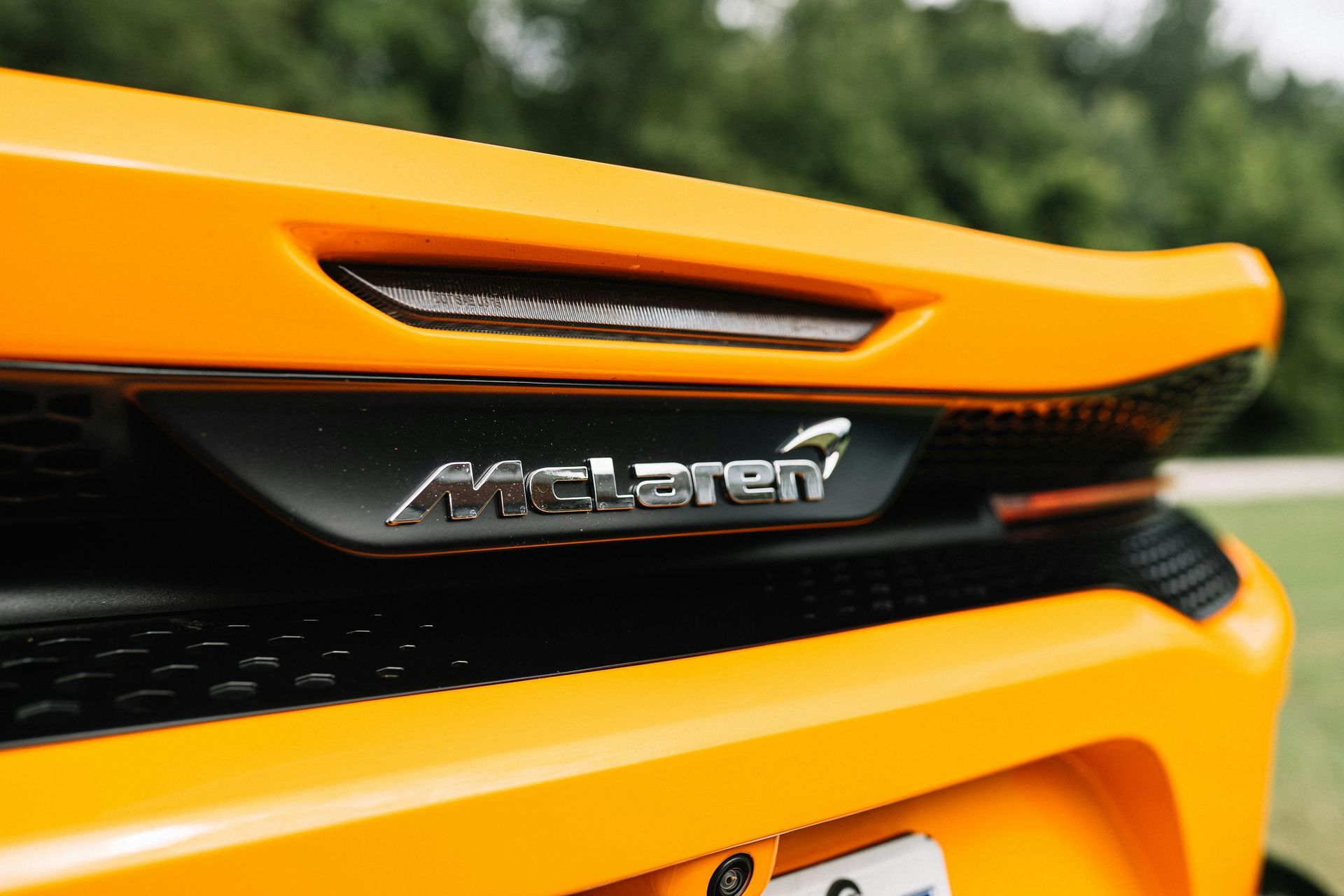 McLaren logo on back of car