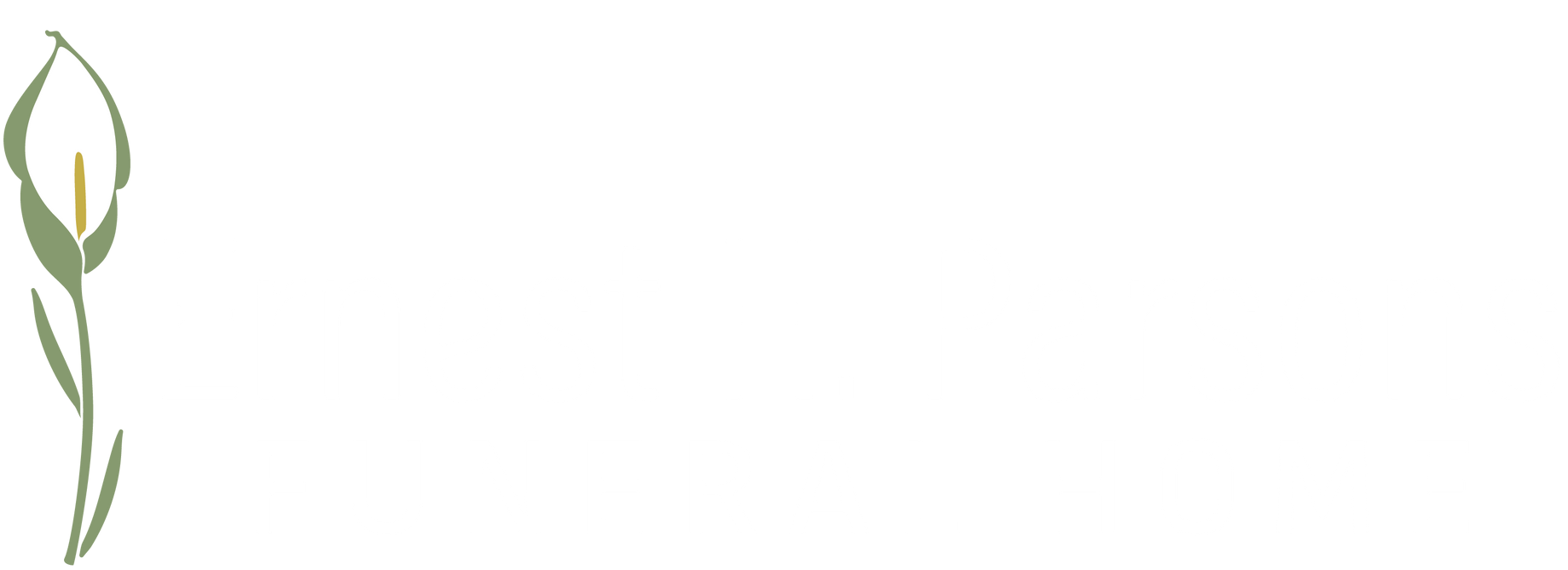 Ernest H. Parsons Funeral Home logo in white