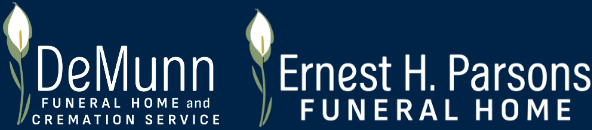 Demunn Funeral Home and Cremation Services and Ernest H. Parsons Funeral Home logos side-by-side