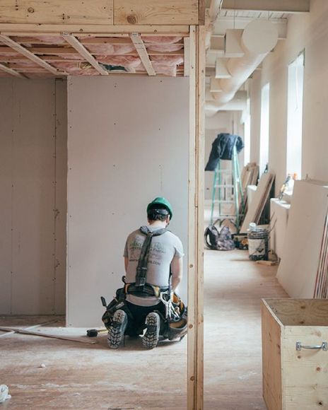 Man completing construction building planning Toronto