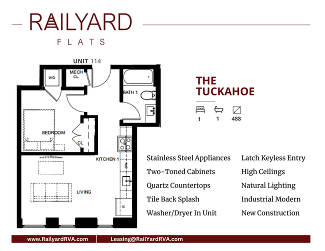 the tuckahoe 1 bed 1 bath 438 sq ft