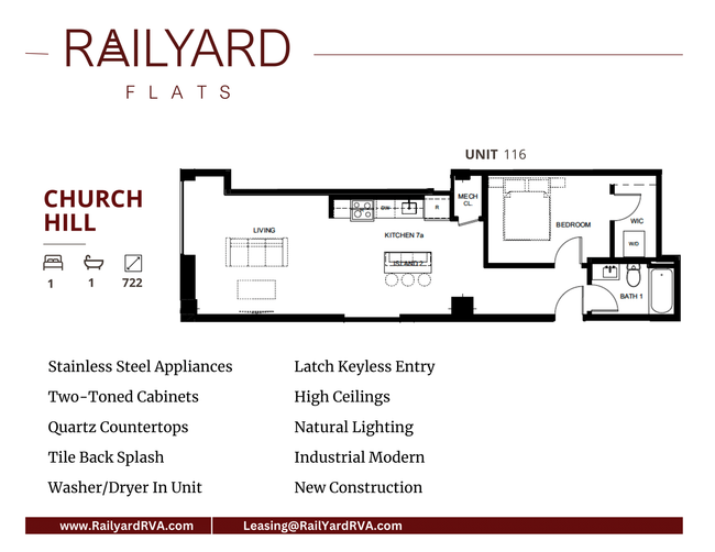 church hill 1 bed 1 bath 722 sq ft