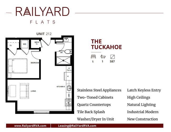 the tuckahoe 1 bed 1 bath 587 sq ft