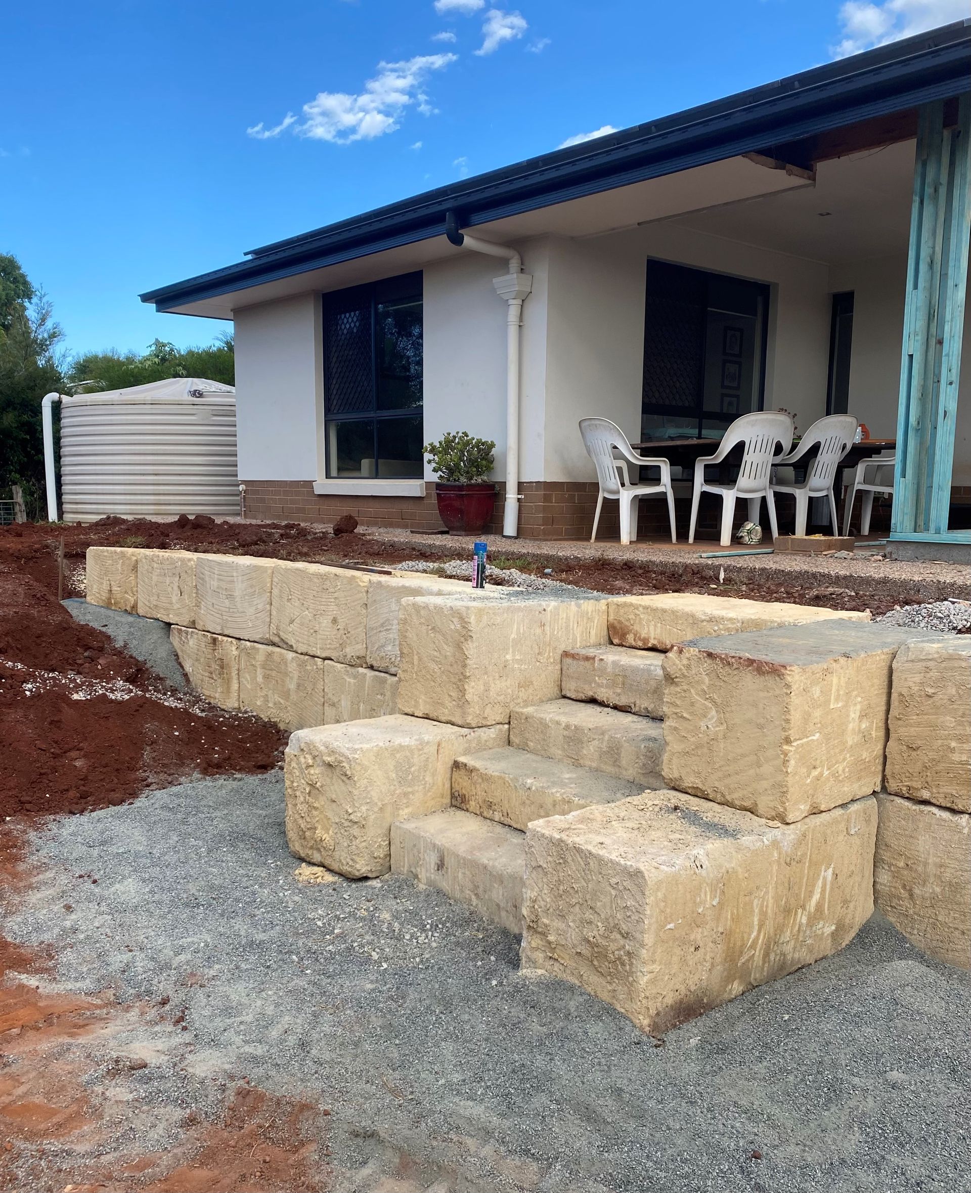 Sandstone steps