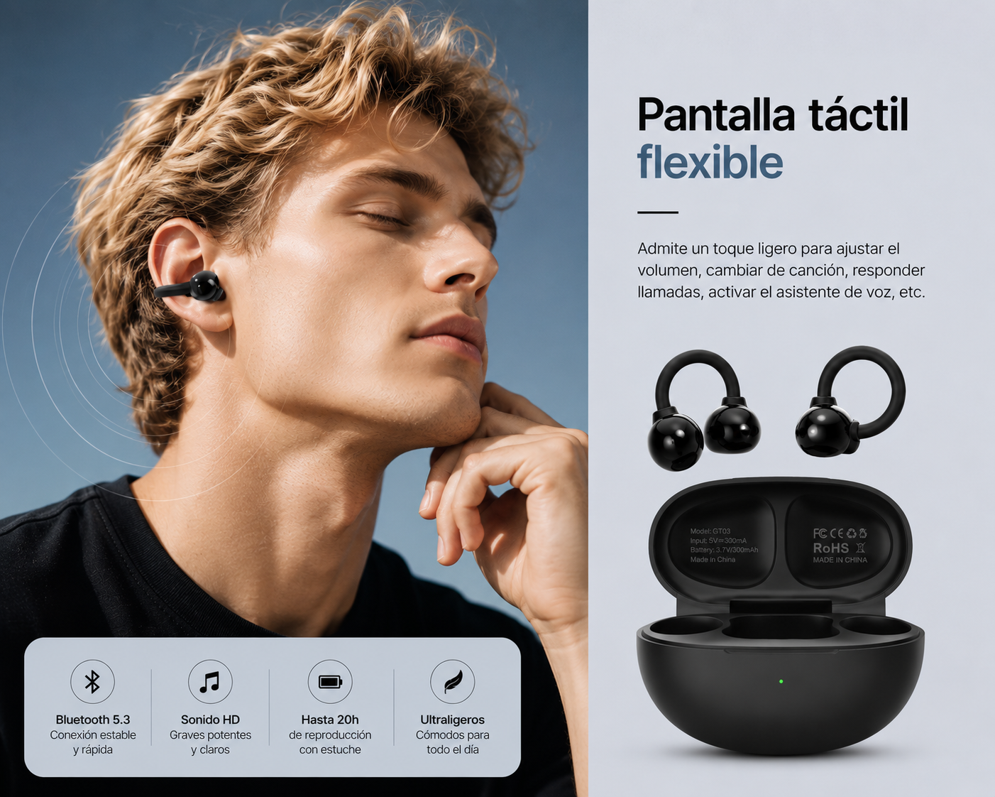 AUDIFONOS INALÁMBRICOS CLIP GTIDE