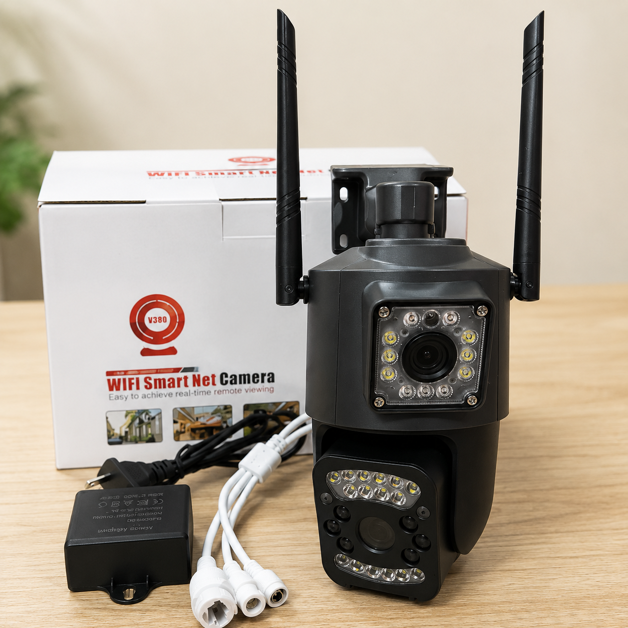 CAMARA SEGURIDAD DOBLE LENTE  IP66 - V380PRO