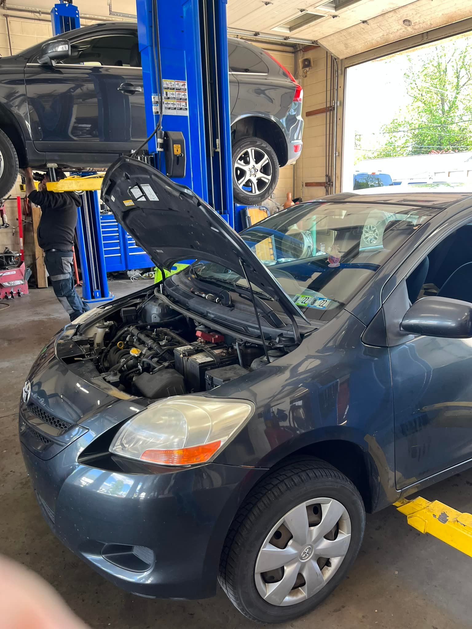 Toyota Yaris Undergoing Service | Airbase Automotive Repair Inc