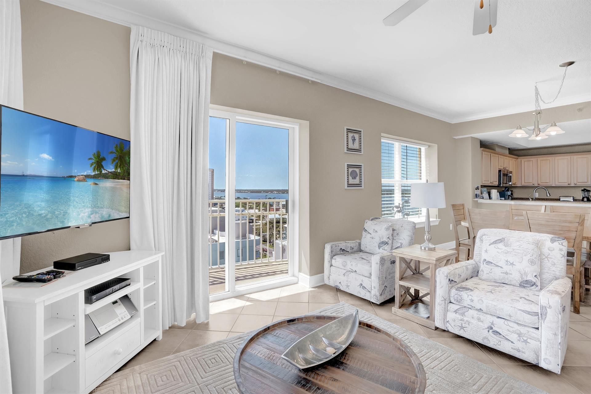 beach condo living room 