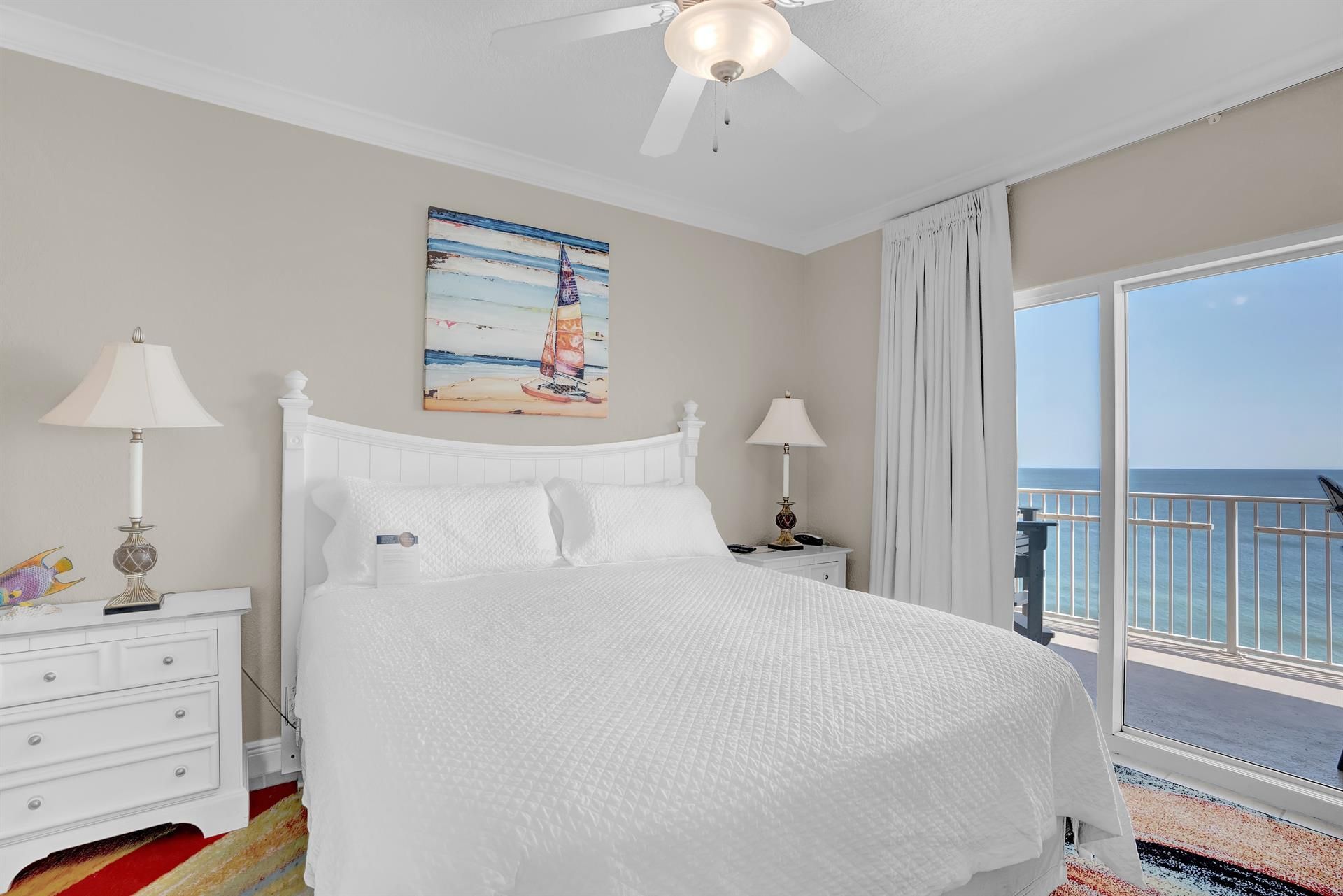 beach condo bedroom 