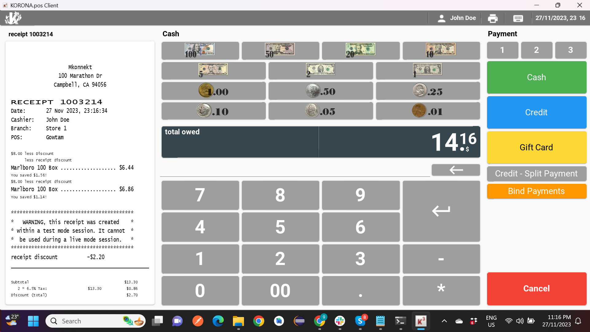 A computer screen shows a receipt and a calculator.