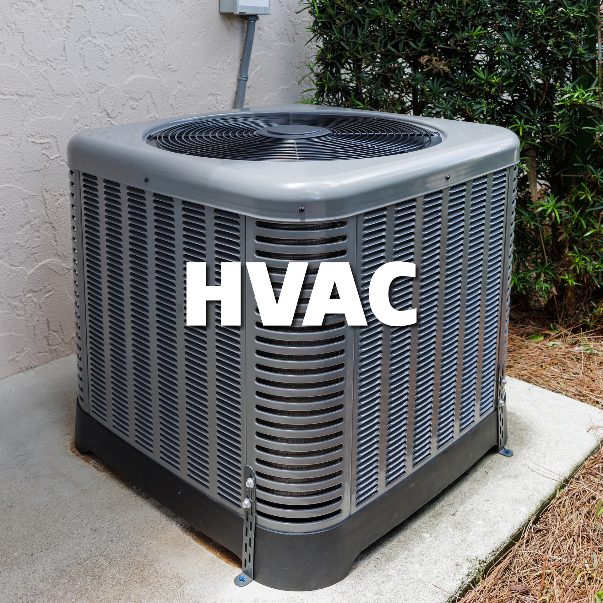 An air conditioner with the word hvac on it