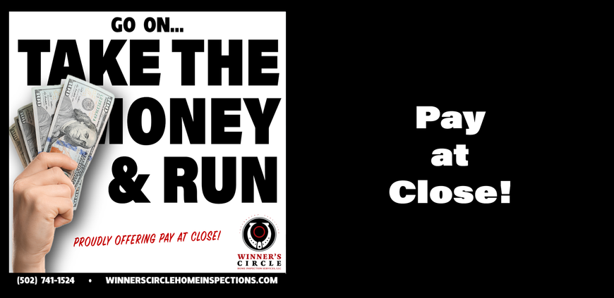 A poster that says take the money and run