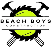 The logo for Beach Boys Construction shows a circular saw and two hammers.