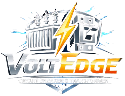 VoltEdge logo with silver trucks and a yellow lightning bolt over metallic text