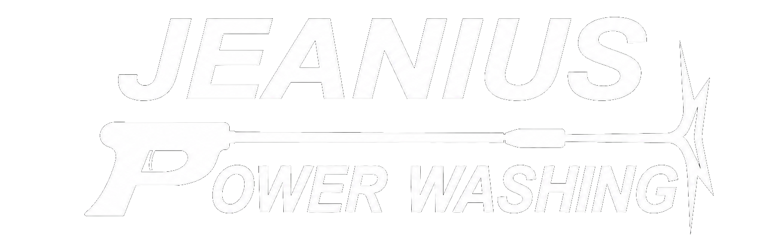 Faint white logo reading “JFANIUS POWER WASHING” on a light background