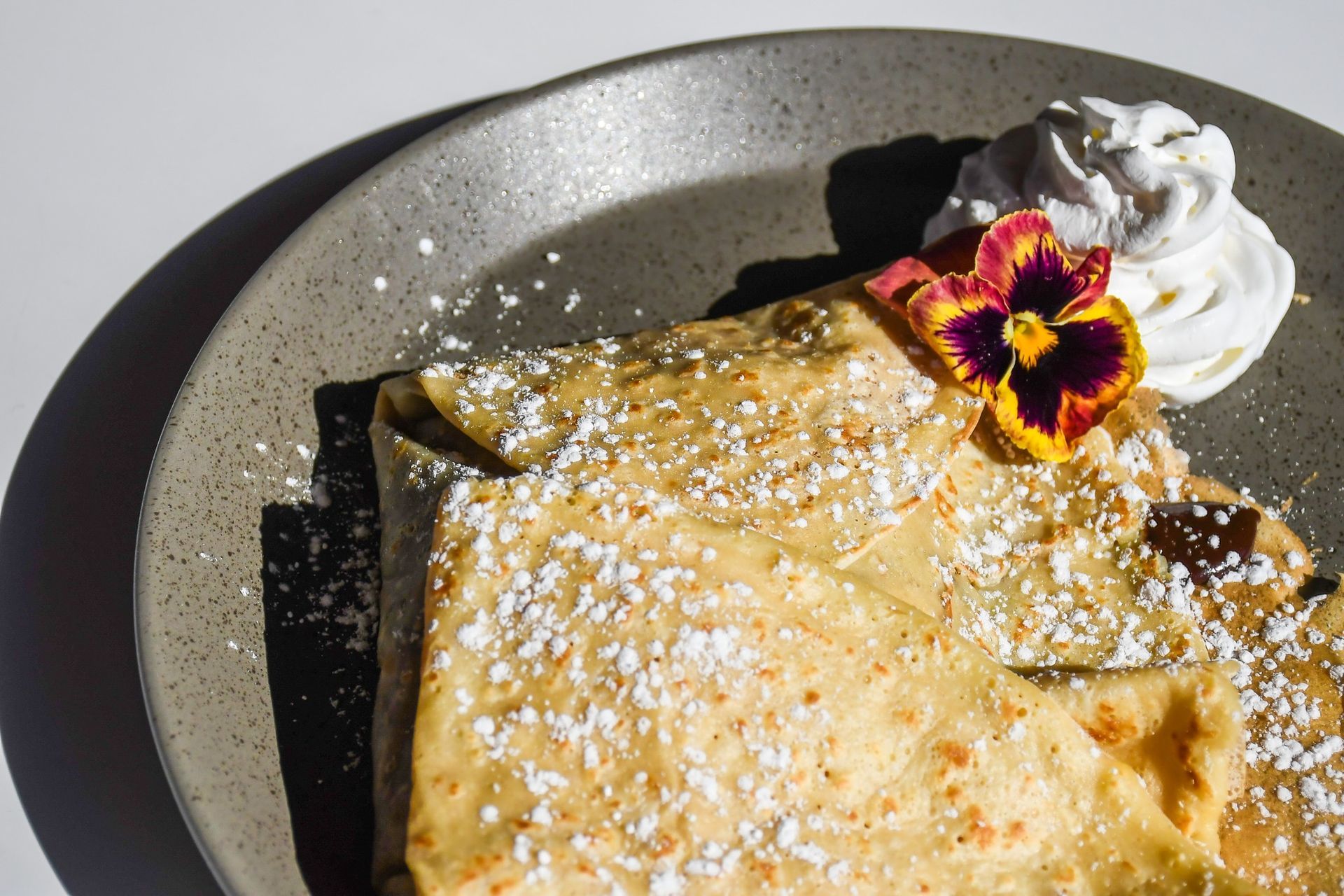 Delicious sweet crepe topped with fruit at Eat Crepe Love Acola Coffee Columbia MO