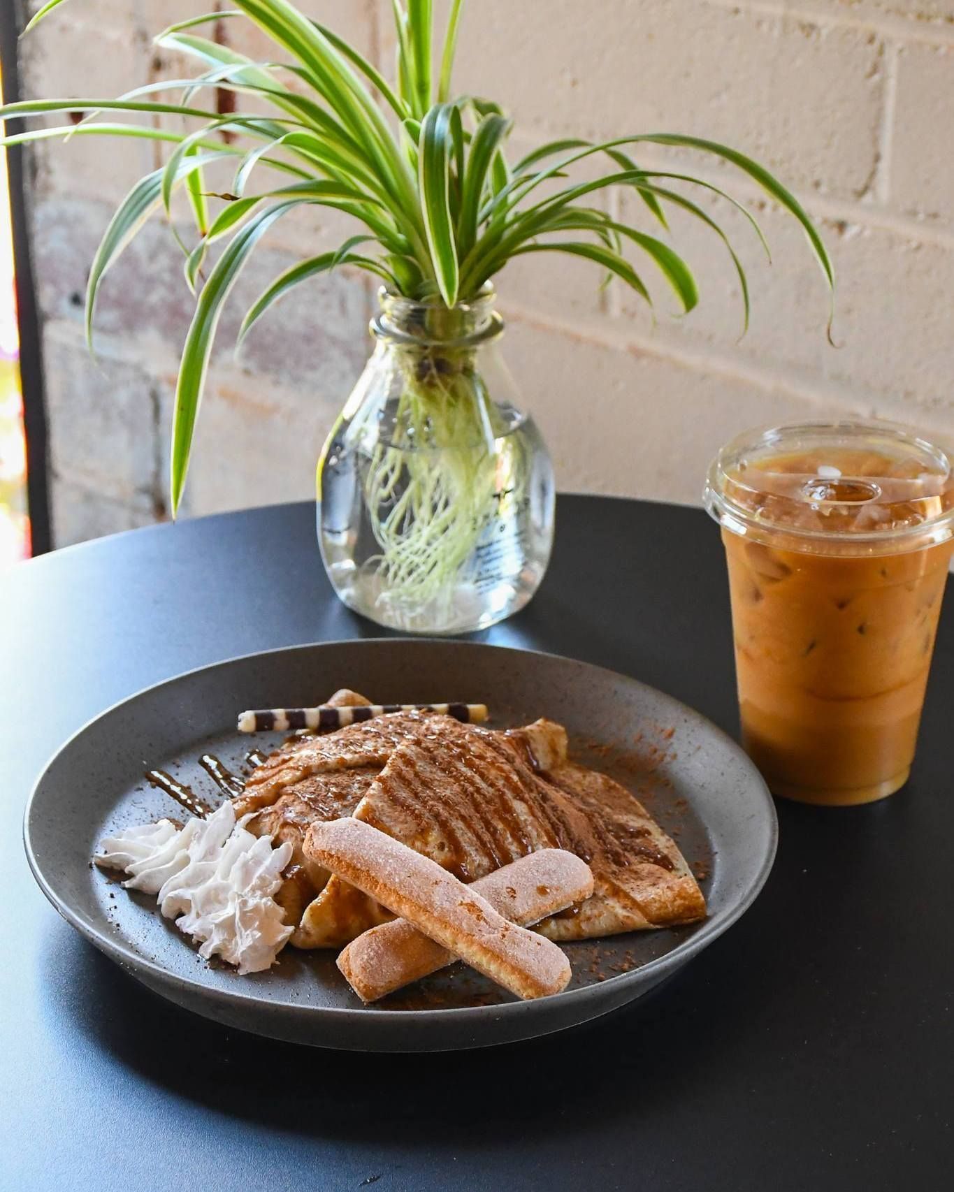 Fresh savory crepe with toppings from Eat Crepe Love at Acola Coffee Company Columbia MO