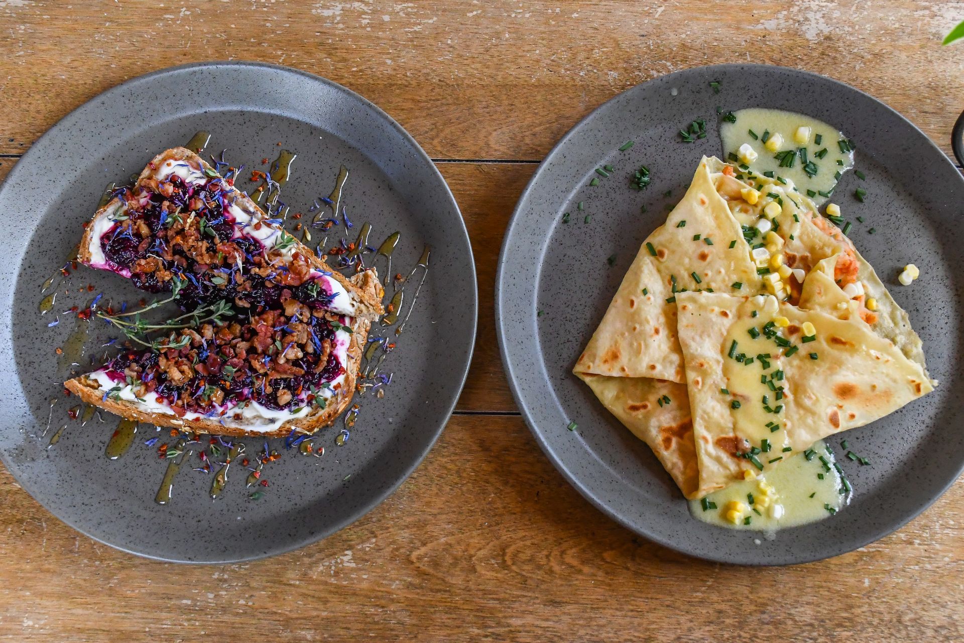 Beautifully plated crepe dish at Eat Crepe Love inside Acola Coffee Company Columbia MO