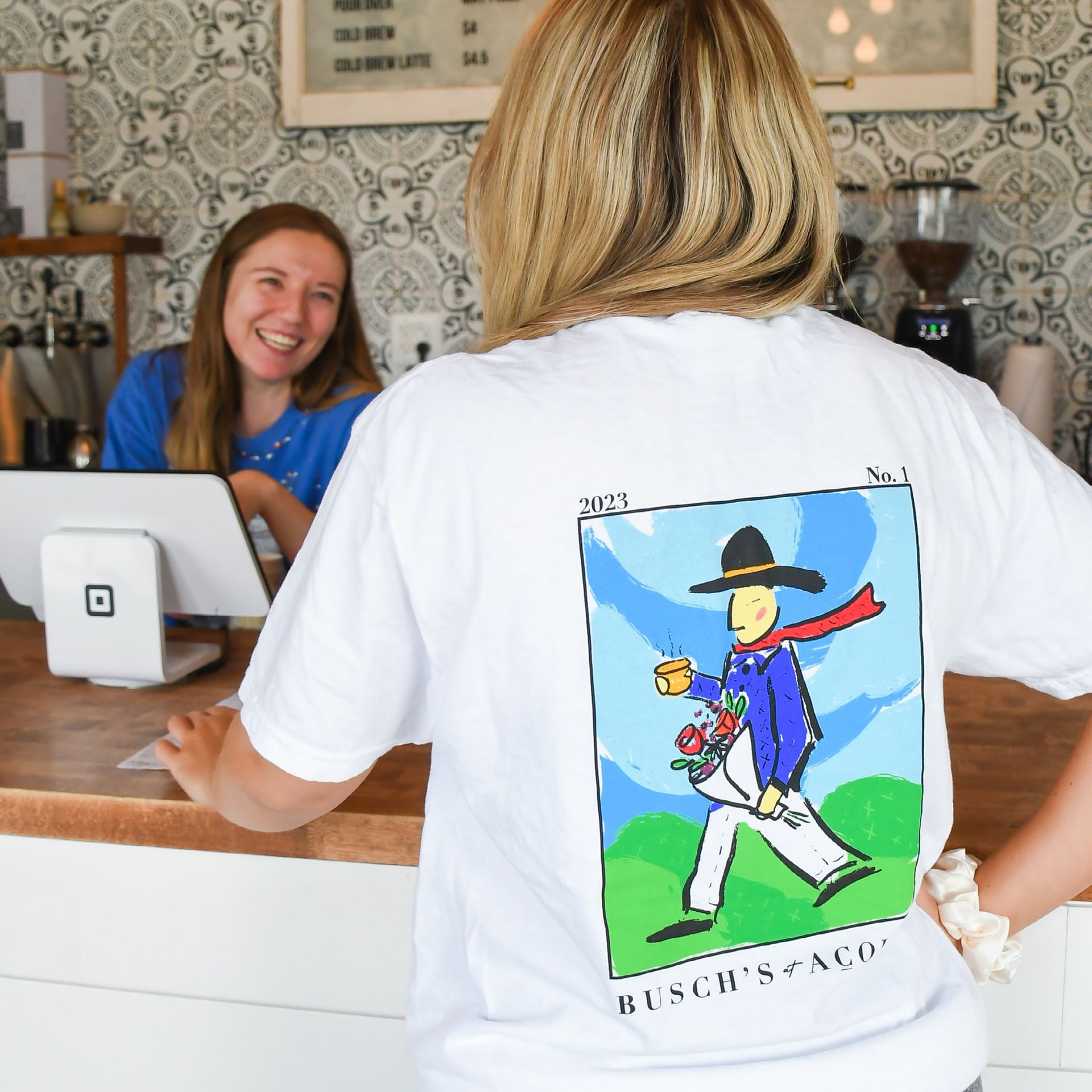 Drink Coffee and Smell the Flowers t-shirt from Acola Coffee Company Columbia MO