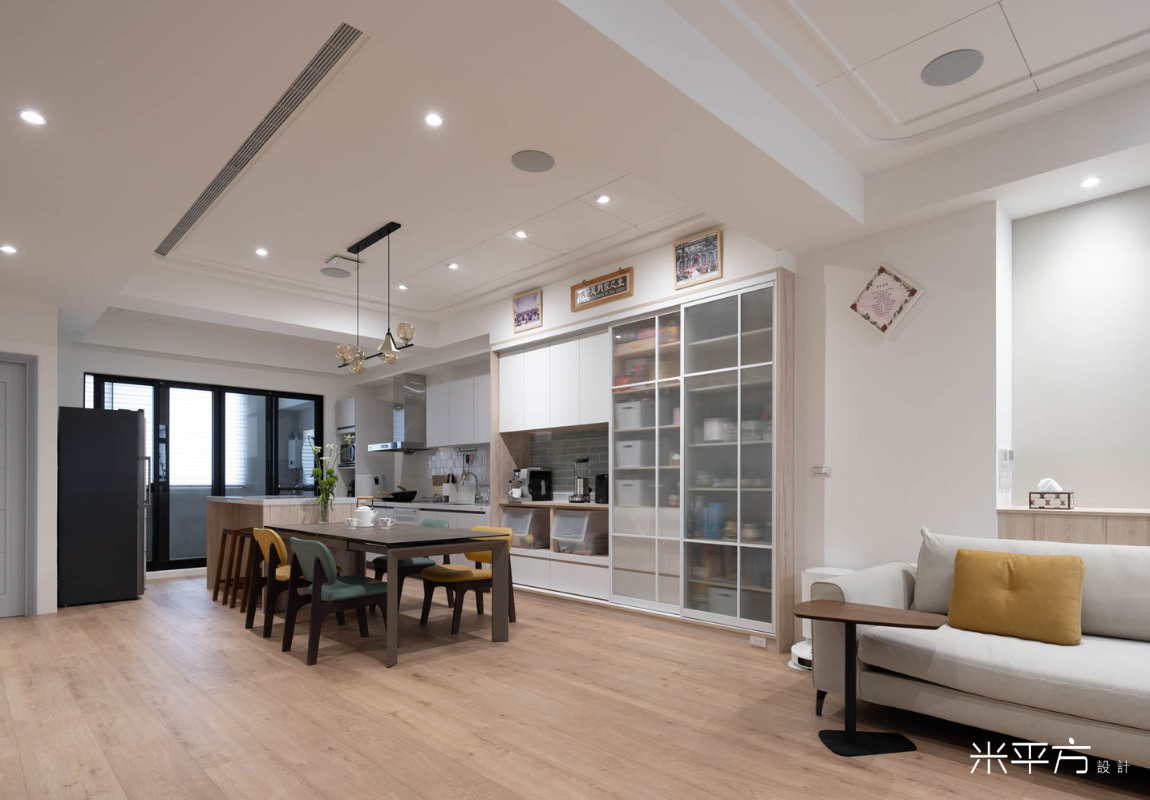 台南市 自地自建｜豪宅設計｜開放式客餐廚｜米平方空間設計 - 台南室內設計 / 台南老屋翻新 / 台南豪宅設計 / 台南自地自建