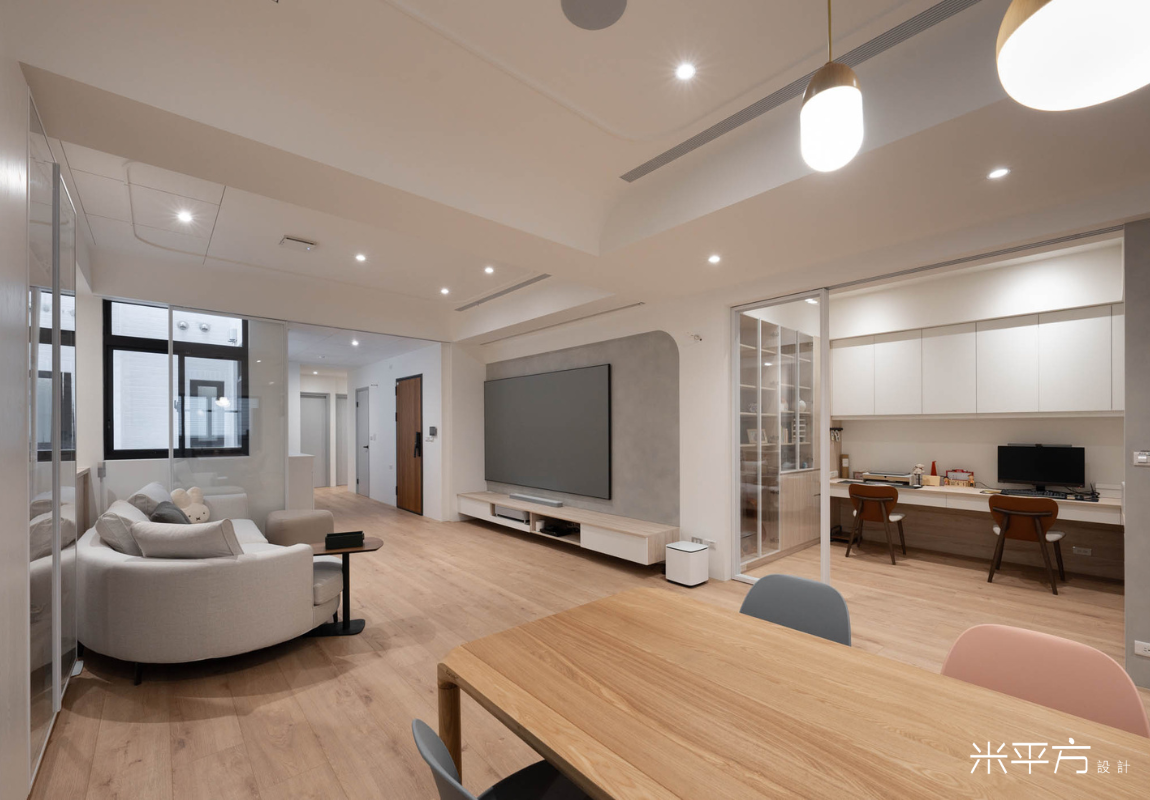 台南市 自地自建｜豪宅設計｜開放式客餐廚｜米平方空間設計 - 台南室內設計 / 台南老屋翻新 / 台南豪宅設計 / 台南自地自建